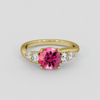 1.92 Ct. Pink Tourmaline Ring, 14K Yellow Gold 1