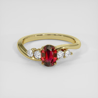 1.07 Ct. Ruby Ring, 14K Yellow Gold 1