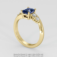 1.22 Ct. Bi Color Sapphire Ring, 14K Yellow Gold 2