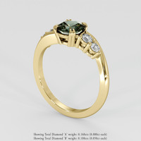 1.10 Ct. Color Change Sapphire Ring, 14K Yellow Gold 2