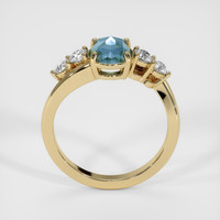 1.18 Ct. Greenish Blue Sapphire Ring, 14K Yellow Gold 3