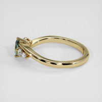 0.36 Ct. Greenish Blue Sapphire Ring, 14K Yellow Gold 4