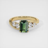 1.74 Ct. Green Sapphire Ring, 14K Yellow Gold 1