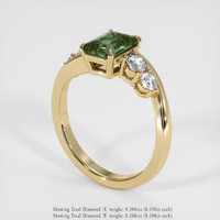 1.74 Ct. Green Sapphire Ring, 14K Yellow Gold 2