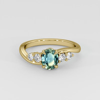 1.02 Ct. Bi Color Sapphire Ring, 14K Yellow Gold 1