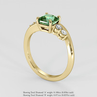 1.50 Ct. Yellowish Green Sapphire Ring, 14K Yellow Gold 2