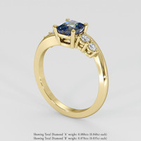 1.09 Ct. Bi Color Sapphire Ring, 14K Yellow Gold 2