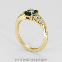 1.54 Ct. Bi Color Sapphire Ring, 14K Yellow Gold 2