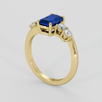 1.70 Ct. Blue Sapphire Ring, 14K Yellow Gold 2