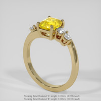 2.11 Ct. Yellow Sapphire Ring, 14K Yellow Gold 2