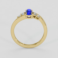 0.97 Ct. Blue Sapphire Ring, 14K Yellow Gold 3