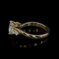 1.17 Ct. White Sapphire Ring, 14K Yellow Gold 4