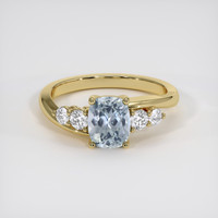 1.64 Ct. Greenish Blue Sapphire Ring, 14K Yellow Gold 1