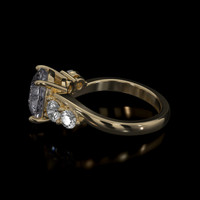 2.91 Ct. Sapphire Ring, 14K Yellow Gold 4
