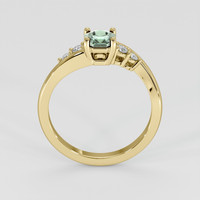 0.66 Ct. Green Sapphire Ring, 14K Yellow Gold 3