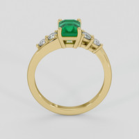 1.15 Ct. Emerald Ring, 18K Yellow Gold 3