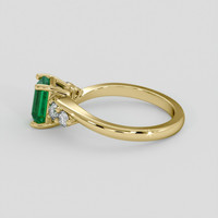 1.15 Ct. Emerald Ring, 18K Yellow Gold 4