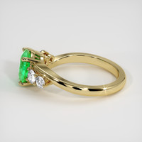 1.33 Ct. Emerald Ring, 18K Yellow Gold 4