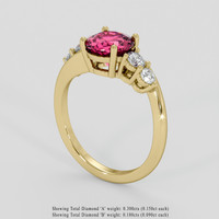 1.92 Ct. Pink Tourmaline Ring, 18K Yellow Gold 2