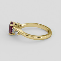 1.06 Ct. Red Rhodolite Garnet Ring, 18K Yellow Gold 4