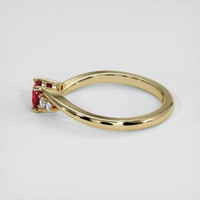 0.50 Ct. Ruby Ring, 18K Yellow Gold 4