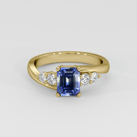 1.22 Ct. Bi Color Sapphire Ring, 18K Yellow Gold 1