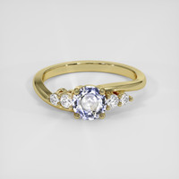 0.92 Ct. Bi Color Sapphire Ring, 18K Yellow Gold 1