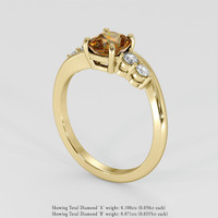 1.27 Ct. Bi Color Sapphire Ring, 18K Yellow Gold 2