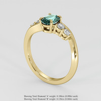 1.02 Ct. Bi Color Sapphire Ring, 18K Yellow Gold 2