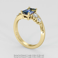1.19 Ct. Bi Color Sapphire Ring, 18K Yellow Gold 2