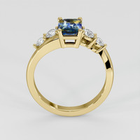 1.19 Ct. Bi Color Sapphire Ring, 18K Yellow Gold 3