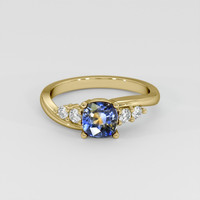 1.09 Ct. Bi Color Sapphire Ring, 18K Yellow Gold 1