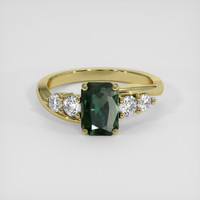 1.63 Ct. Green Sapphire Ring, 18K Yellow Gold 1