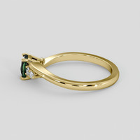 1.08 Ct. Green Sapphire Ring, 18K Yellow Gold 4