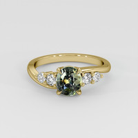 1.54 Ct. Bi Color Sapphire Ring, 18K Yellow Gold 1