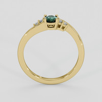 0.39 Ct. Bluish Green Sapphire Ring, 18K Yellow Gold 3