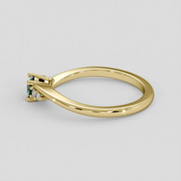 0.39 Ct. Bluish Green Sapphire Ring, 18K Yellow Gold 4