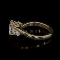 1.38 Ct. White Sapphire Ring, 18K Yellow Gold 4