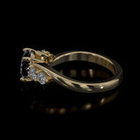 1.58 Ct. White Sapphire Ring, 18K Yellow Gold 4