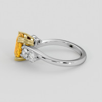 2.10 Ct. Yellowish Orange Spessartite Garnet Ring, 14K Yellow & White 4