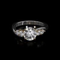 1.17 Ct. Sapphire Ring, 14K Yellow & White 1
