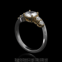 1.17 Ct. Sapphire Ring, 14K Yellow & White 2
