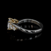 1.17 Ct. Sapphire Ring, 14K Yellow & White 4