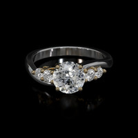 1.38 Ct. Sapphire Ring, 14K Yellow & White 1