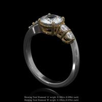 1.38 Ct. Sapphire Ring, 14K Yellow & White 2