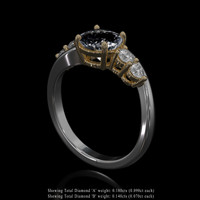 1.58 Ct. Sapphire Ring, 14K Yellow & White 2