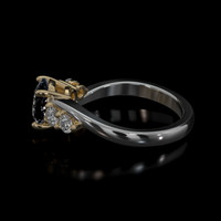 1.58 Ct. Sapphire Ring, 14K Yellow & White 4