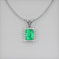 1.56 Ct. Emerald Pendant, Platinum 950 1