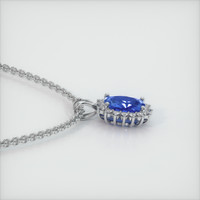 1.24 Ct. Blue Sapphire Pendant, Platinum 950 3