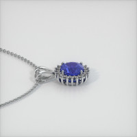 0.76 Ct. Blue Sapphire Pendant, 14K White Gold 3